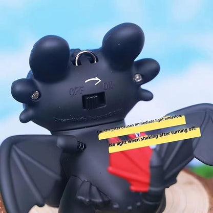 Night Fury Dragon Keychain with Sound and Light